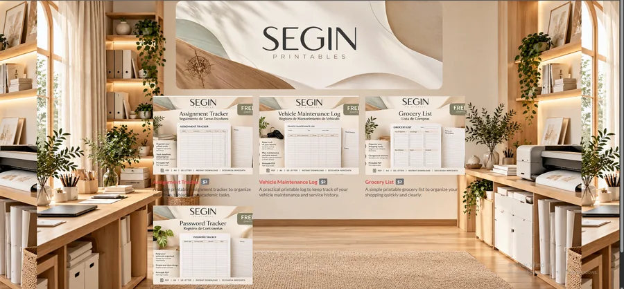 Segin printable design example